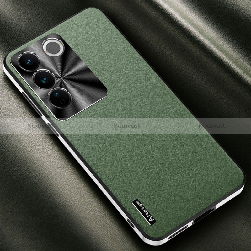 Soft Luxury Leather Snap On Case Cover AT2 for Vivo V27 5G