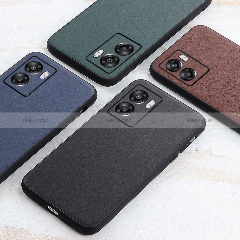 Soft Luxury Leather Snap On Case Cover B01H for Oppo A56S 5G