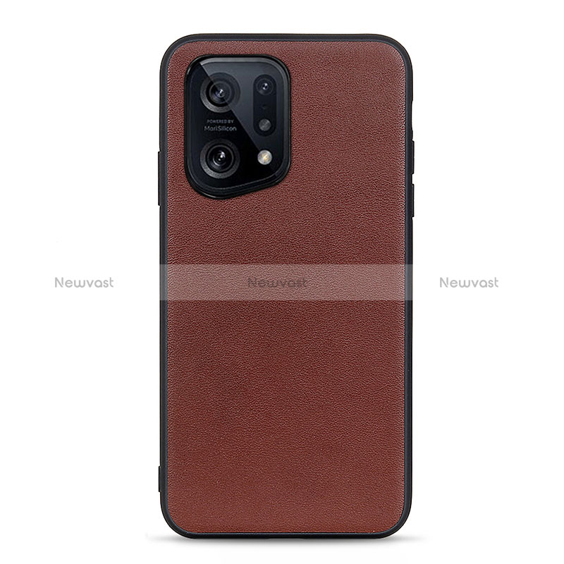 Soft Luxury Leather Snap On Case Cover B01H for Oppo Find X5 5G