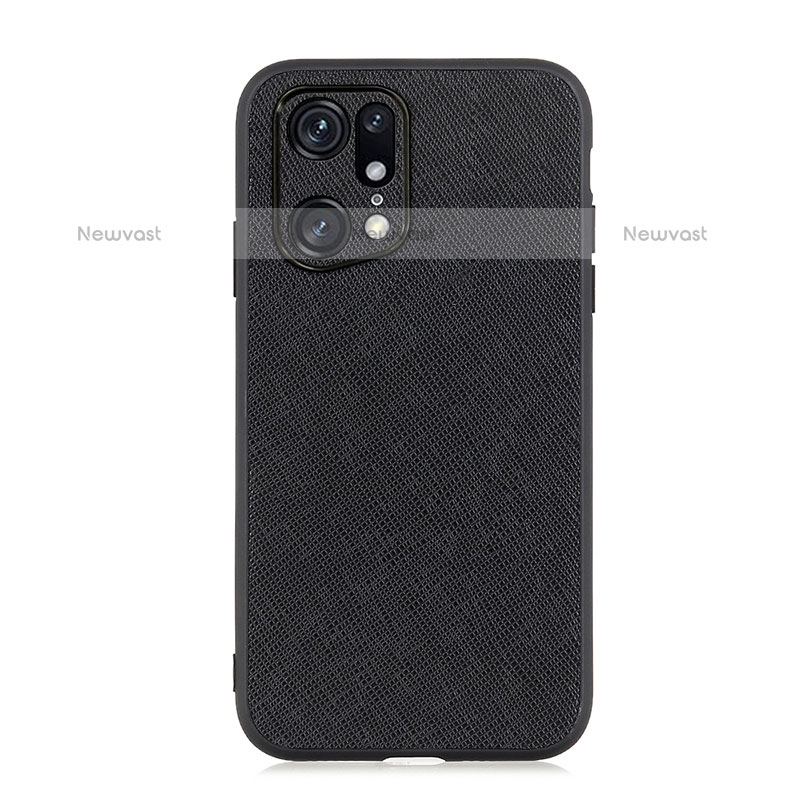 Soft Luxury Leather Snap On Case Cover B01H for Oppo Find X5 Pro 5G