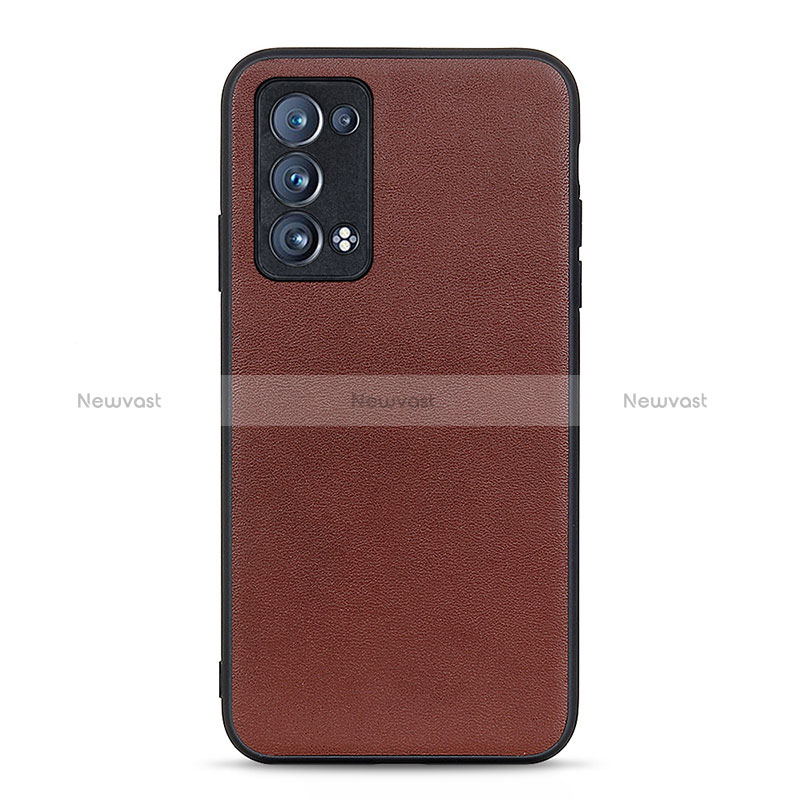 Soft Luxury Leather Snap On Case Cover B01H for Oppo Reno6 Pro 5G