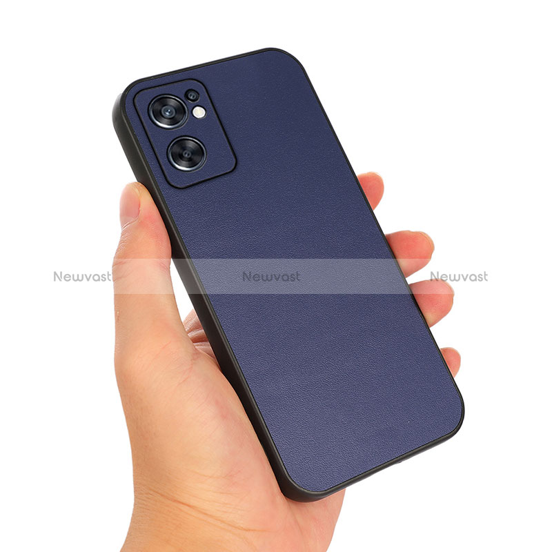 Soft Luxury Leather Snap On Case Cover B01H for Oppo Reno7 SE 5G