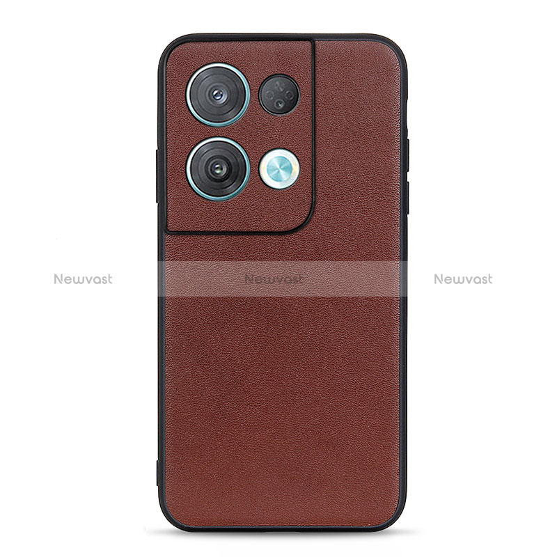 Soft Luxury Leather Snap On Case Cover B01H for Oppo Reno8 5G