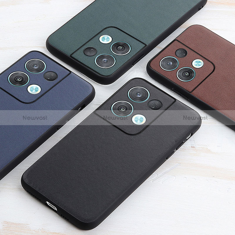 Soft Luxury Leather Snap On Case Cover B01H for Oppo Reno8 5G