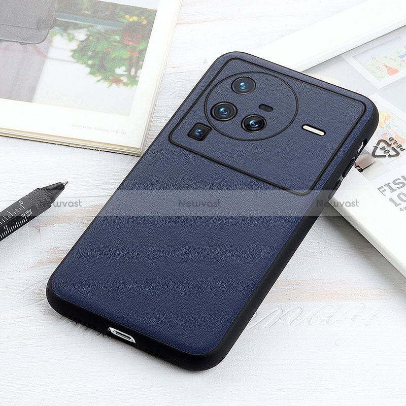 Soft Luxury Leather Snap On Case Cover B01H for Vivo X80 Pro 5G
