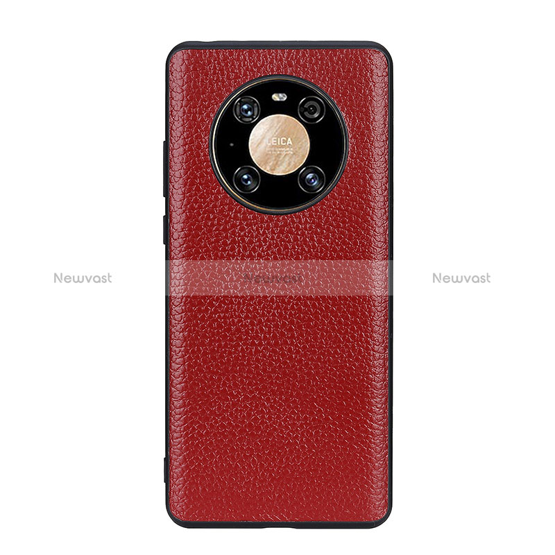 Soft Luxury Leather Snap On Case Cover B02H for Huawei Mate 40 Pro