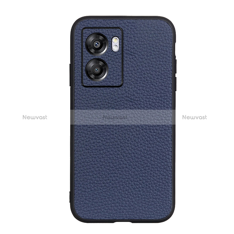 Soft Luxury Leather Snap On Case Cover B02H for Oppo A56S 5G