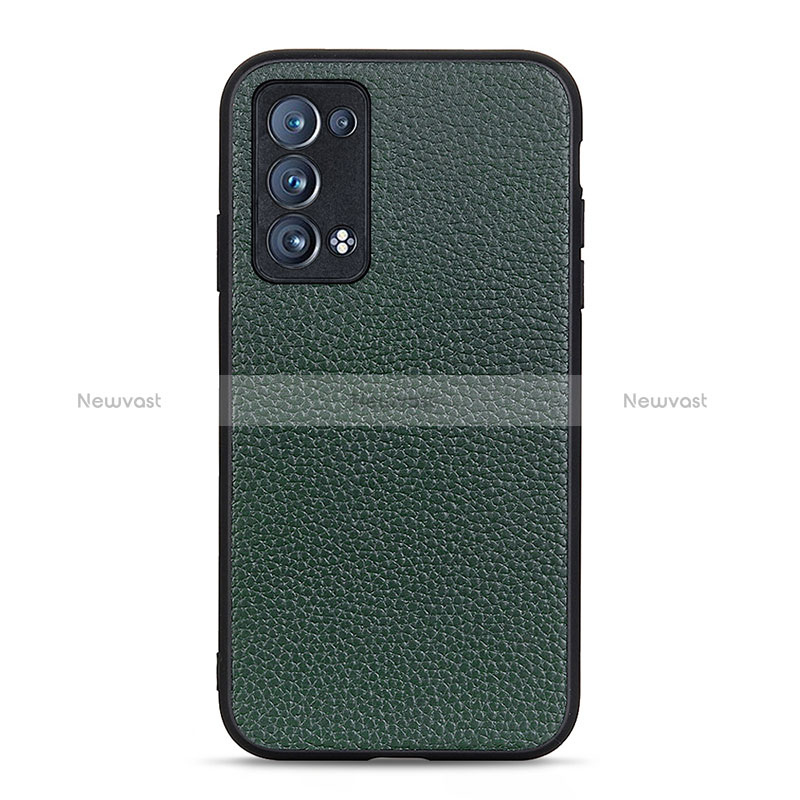 Soft Luxury Leather Snap On Case Cover B02H for Oppo Reno6 Pro 5G