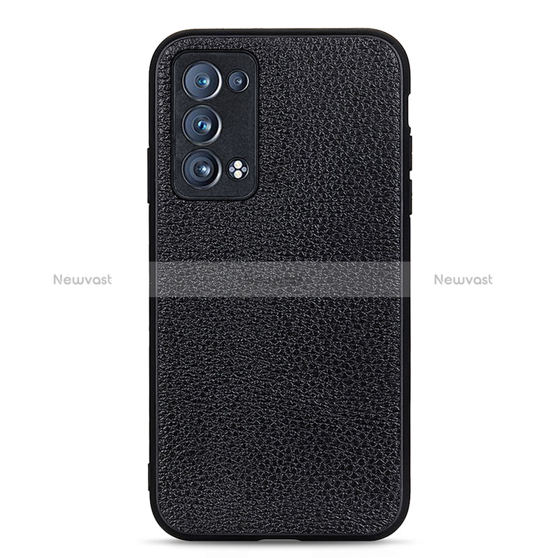 Soft Luxury Leather Snap On Case Cover B02H for Oppo Reno6 Pro+ Plus 5G