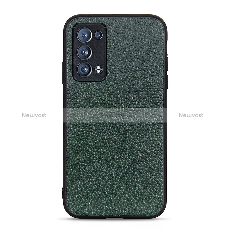 Soft Luxury Leather Snap On Case Cover B02H for Oppo Reno6 Pro+ Plus 5G