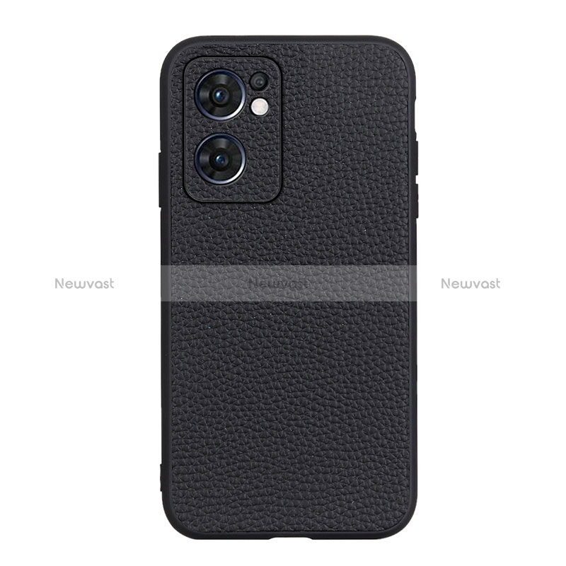 Soft Luxury Leather Snap On Case Cover B02H for Oppo Reno7 5G