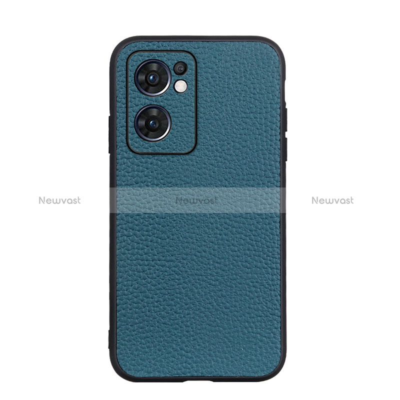 Soft Luxury Leather Snap On Case Cover B02H for Oppo Reno7 5G