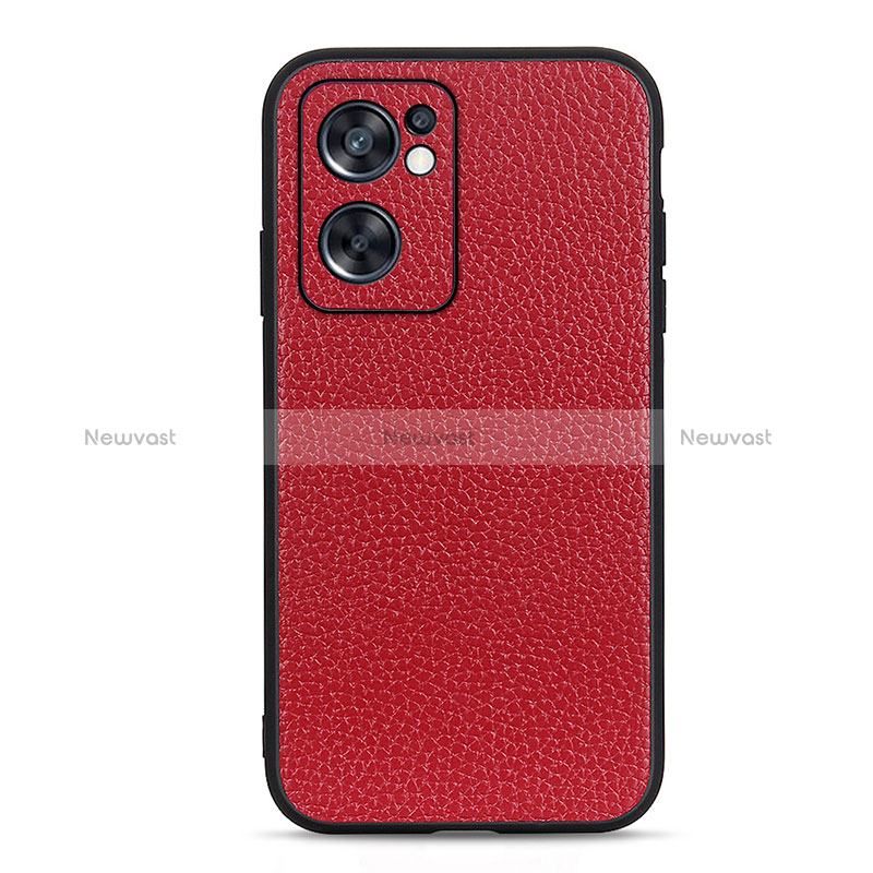 Soft Luxury Leather Snap On Case Cover B02H for Oppo Reno7 SE 5G