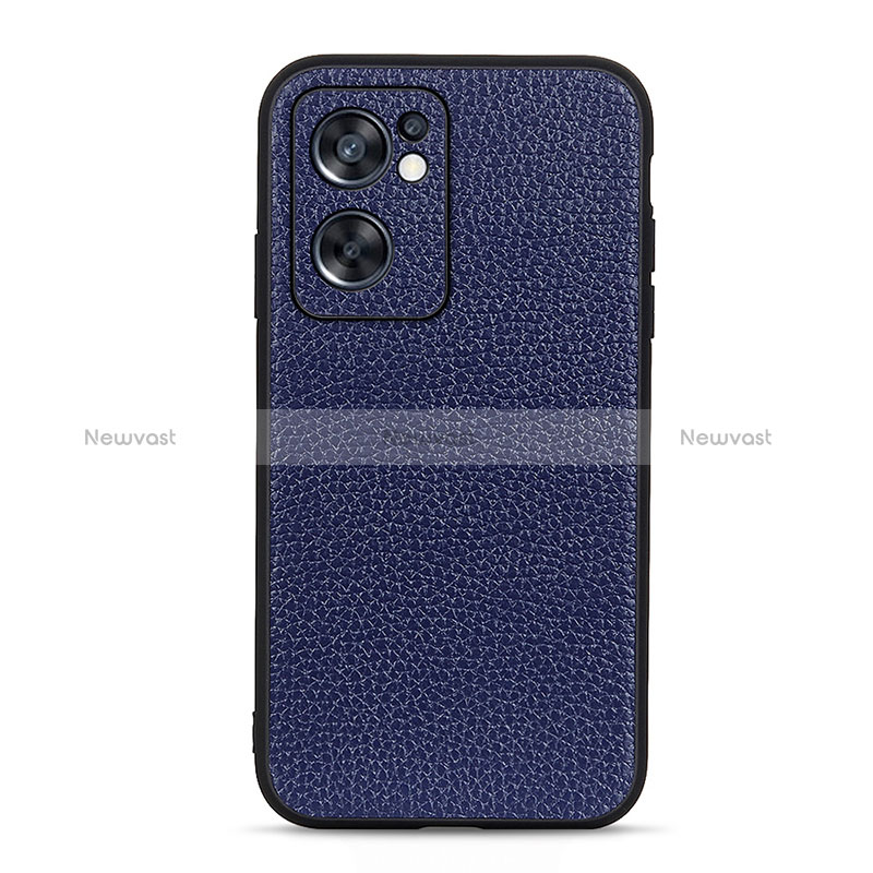 Soft Luxury Leather Snap On Case Cover B02H for Oppo Reno7 SE 5G