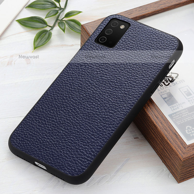 Soft Luxury Leather Snap On Case Cover B02H for Samsung Galaxy A02s