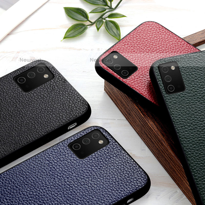 Soft Luxury Leather Snap On Case Cover B02H for Samsung Galaxy A02s
