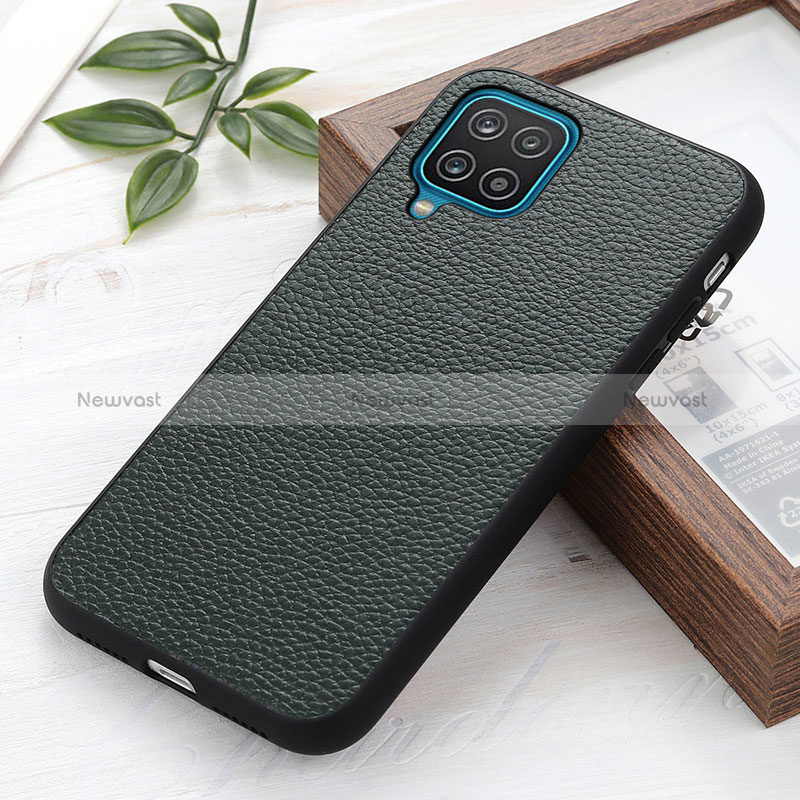 Soft Luxury Leather Snap On Case Cover B02H for Samsung Galaxy A12 Nacho