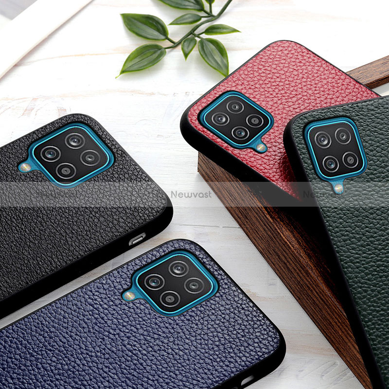 Soft Luxury Leather Snap On Case Cover B02H for Samsung Galaxy M12
