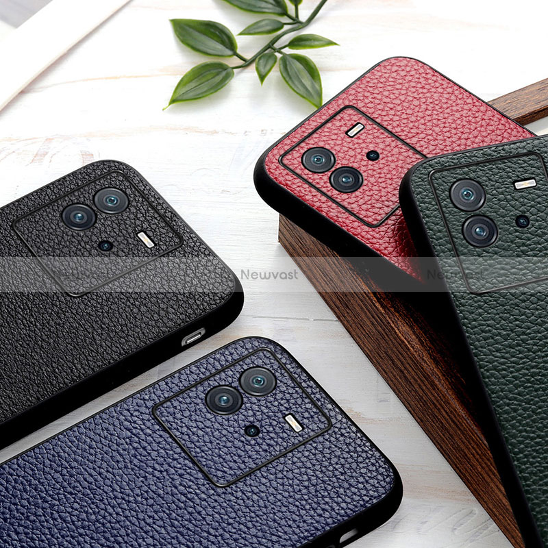 Soft Luxury Leather Snap On Case Cover B02H for Vivo iQOO Neo6 5G