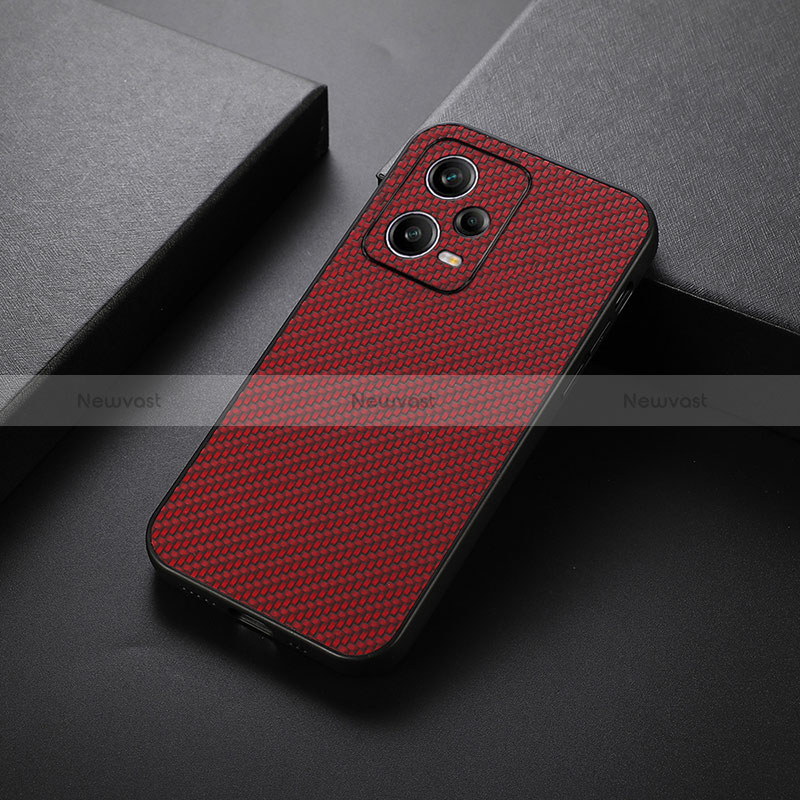 Soft Luxury Leather Snap On Case Cover B02H for Xiaomi Redmi Note 12 Pro 5G
