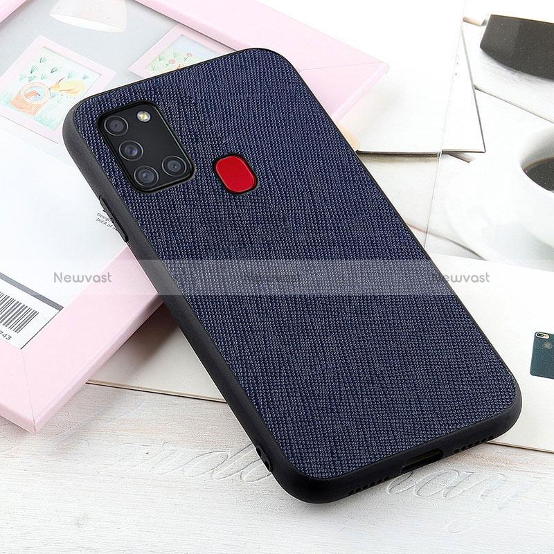 Soft Luxury Leather Snap On Case Cover B03H for Samsung Galaxy A21s