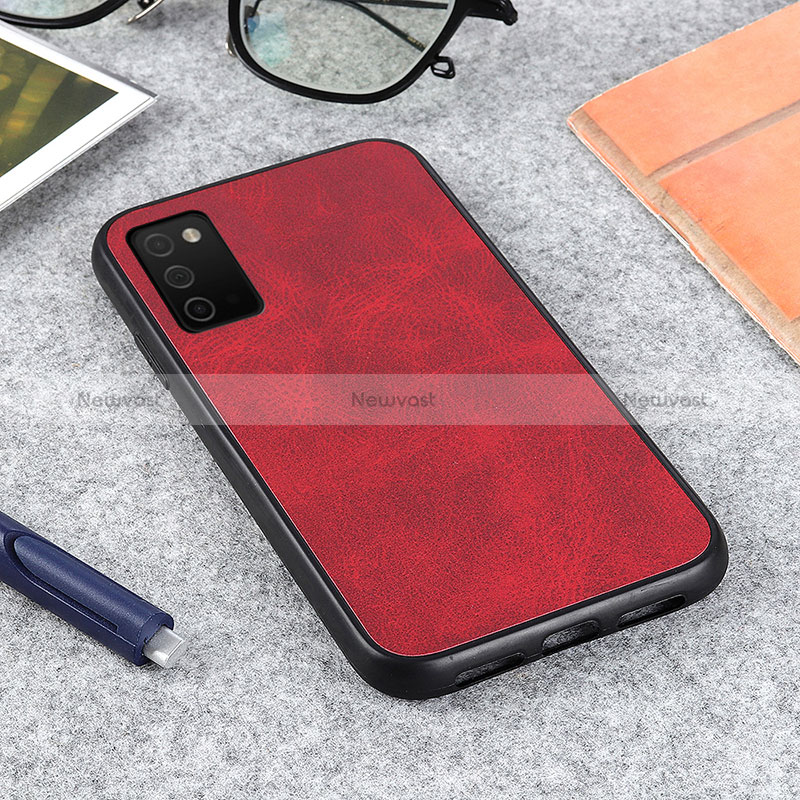 Soft Luxury Leather Snap On Case Cover B03H for Samsung Galaxy M02s