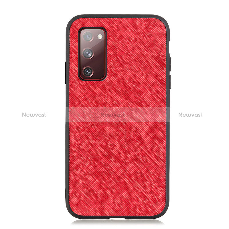 Soft Luxury Leather Snap On Case Cover B03H for Samsung Galaxy S20 FE (2022) 5G Red