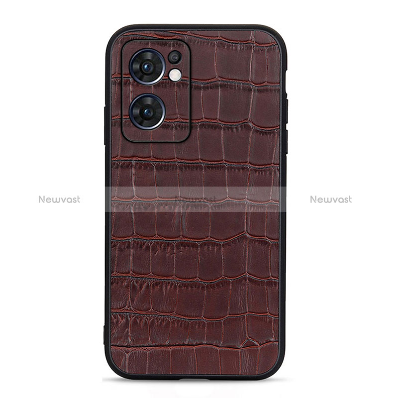 Soft Luxury Leather Snap On Case Cover B04H for Oppo Reno7 5G