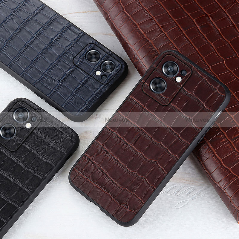 Soft Luxury Leather Snap On Case Cover B04H for Oppo Reno7 SE 5G