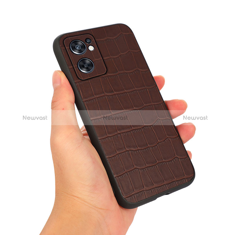 Soft Luxury Leather Snap On Case Cover B04H for Oppo Reno7 SE 5G