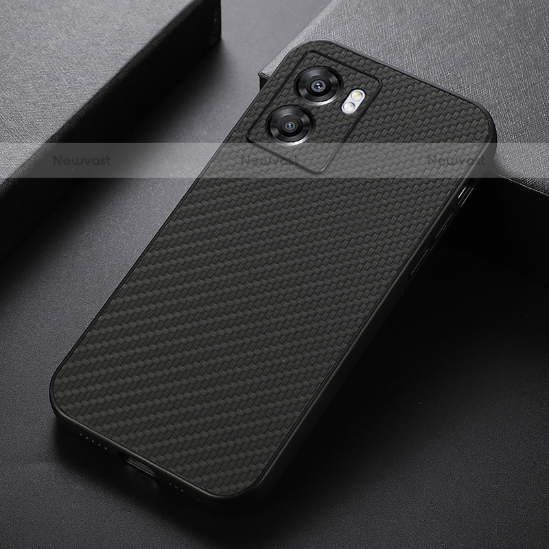 Soft Luxury Leather Snap On Case Cover B05H for OnePlus Nord N300 5G Black
