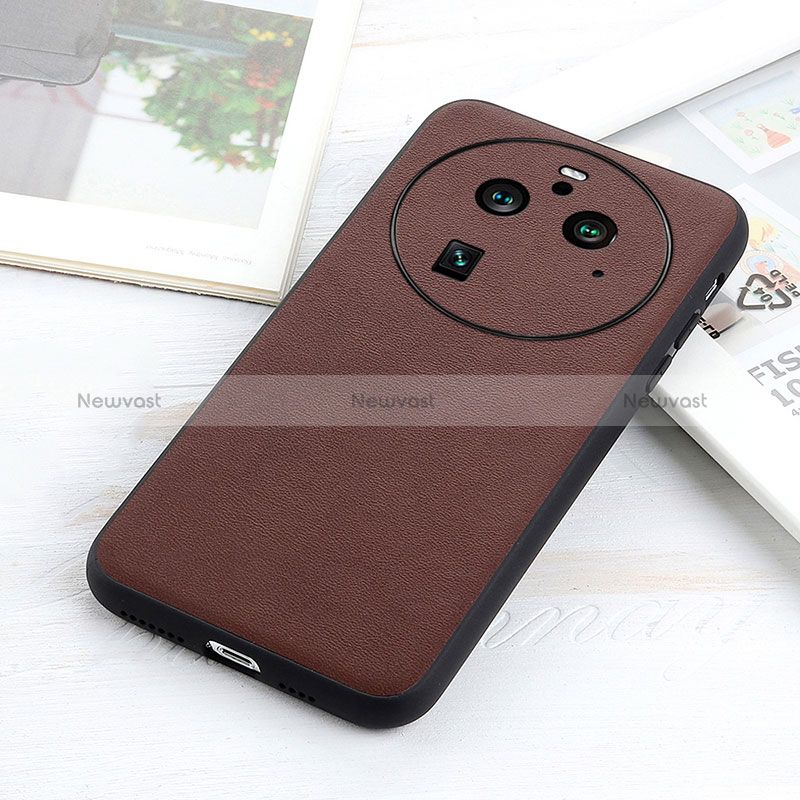 Soft Luxury Leather Snap On Case Cover B05H for Oppo Find X6 5G