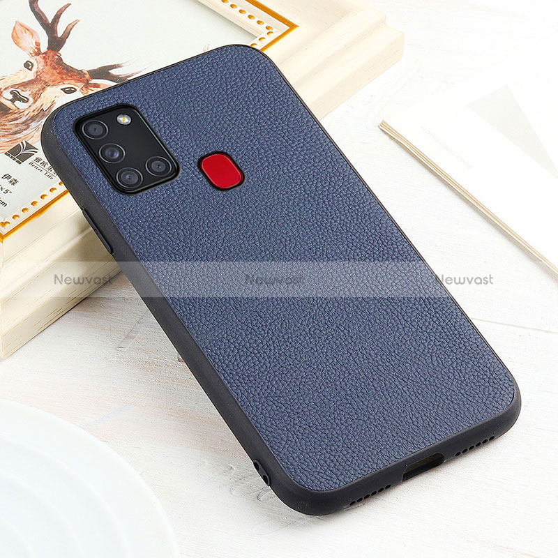Soft Luxury Leather Snap On Case Cover B05H for Samsung Galaxy A21s
