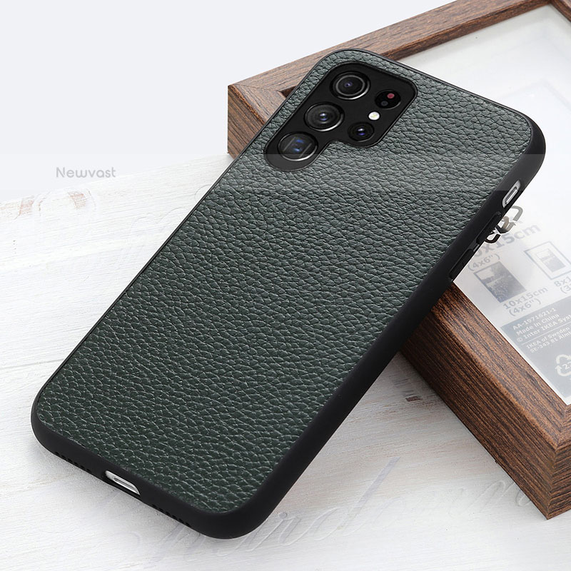 Soft Luxury Leather Snap On Case Cover B05H for Samsung Galaxy S23 Ultra 5G