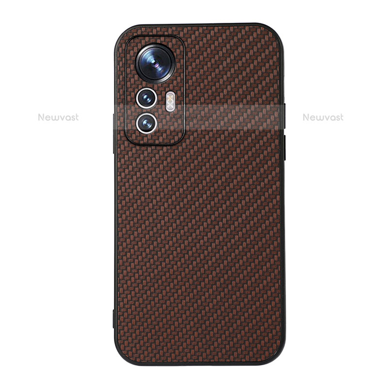 Soft Luxury Leather Snap On Case Cover B05H for Xiaomi Mi 12 Lite 5G Brown