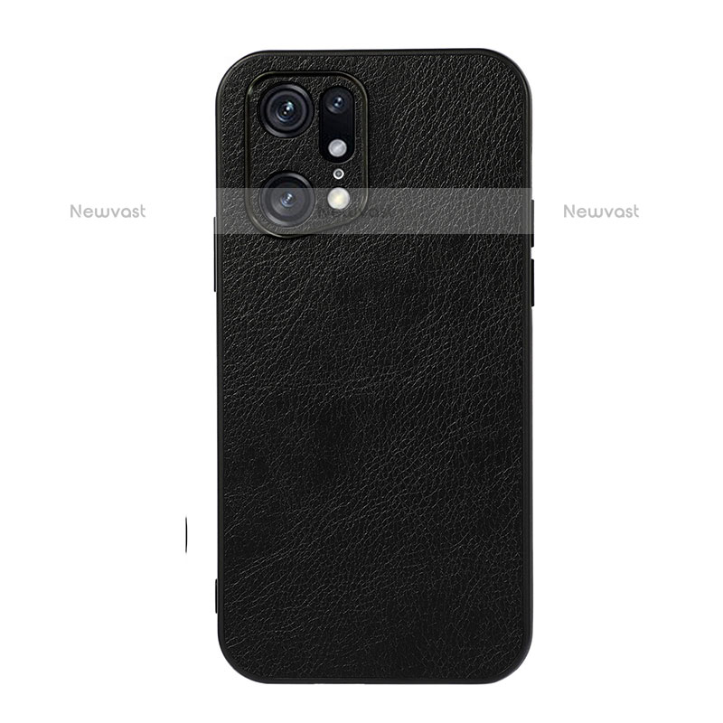 Soft Luxury Leather Snap On Case Cover B06H for Oppo Find X5 Pro 5G