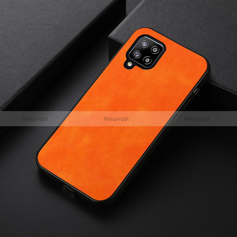 Soft Luxury Leather Snap On Case Cover B06H for Samsung Galaxy A42 5G Orange