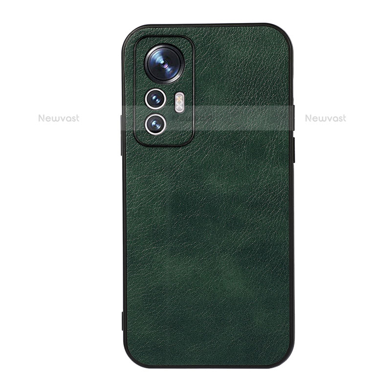Soft Luxury Leather Snap On Case Cover B06H for Xiaomi Mi 12 Lite 5G Green