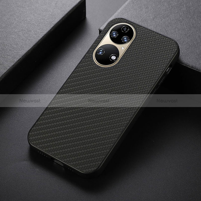 Soft Luxury Leather Snap On Case Cover B07H for Huawei P50 Pro