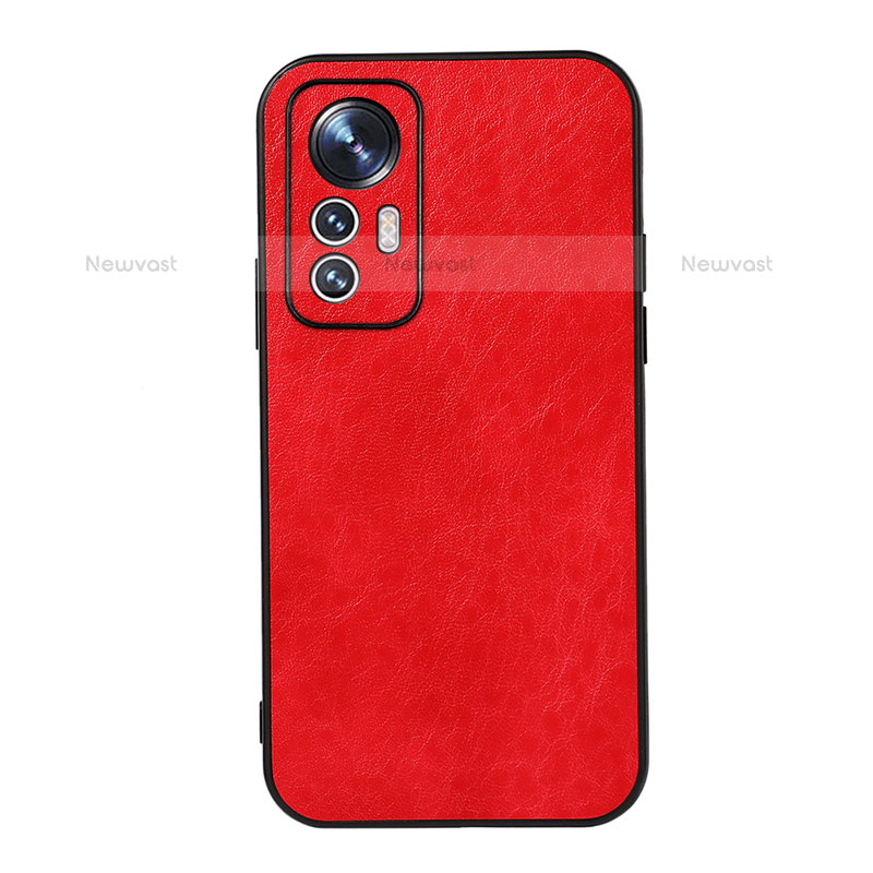 Soft Luxury Leather Snap On Case Cover B07H for Xiaomi Mi 12 Lite 5G Red