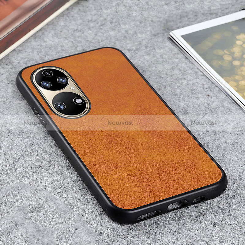 Soft Luxury Leather Snap On Case Cover B08H for Huawei P50