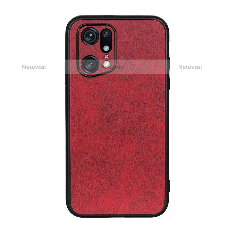 Soft Luxury Leather Snap On Case Cover B08H for Oppo Find X5 Pro 5G