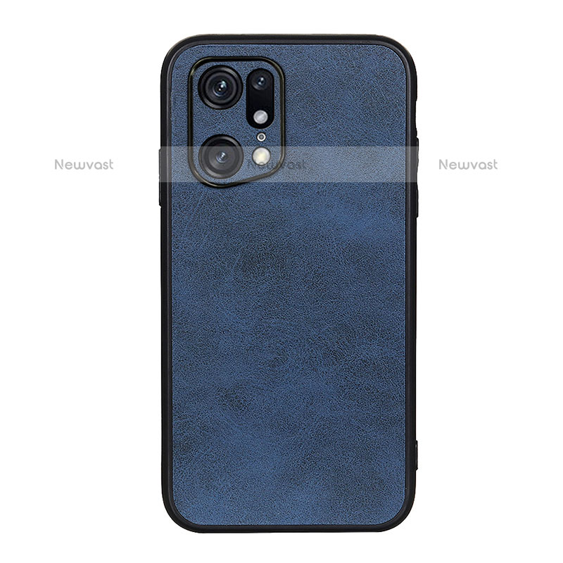 Soft Luxury Leather Snap On Case Cover B08H for Oppo Find X5 Pro 5G