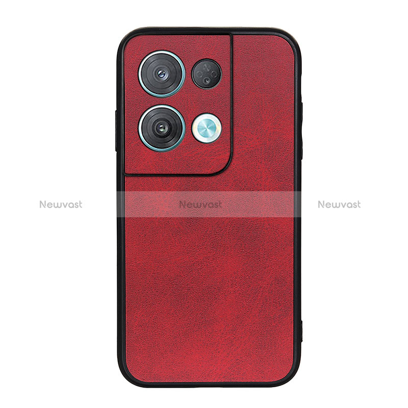 Soft Luxury Leather Snap On Case Cover B08H for Oppo Reno8 5G