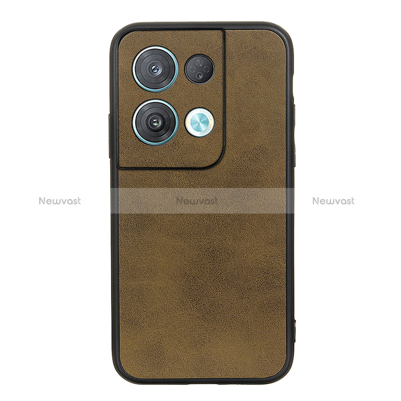 Soft Luxury Leather Snap On Case Cover B08H for Oppo Reno8 5G