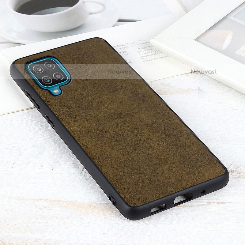 Soft Luxury Leather Snap On Case Cover B08H for Samsung Galaxy A12