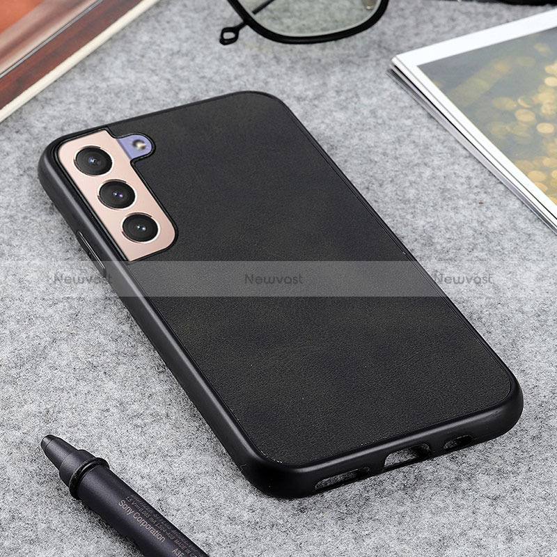 Soft Luxury Leather Snap On Case Cover B08H for Samsung Galaxy S25 Plus 5G