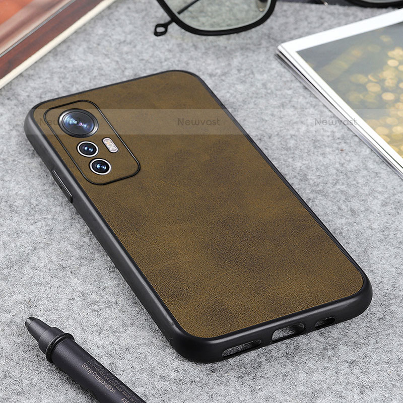 Soft Luxury Leather Snap On Case Cover B08H for Xiaomi Mi 12 Lite 5G