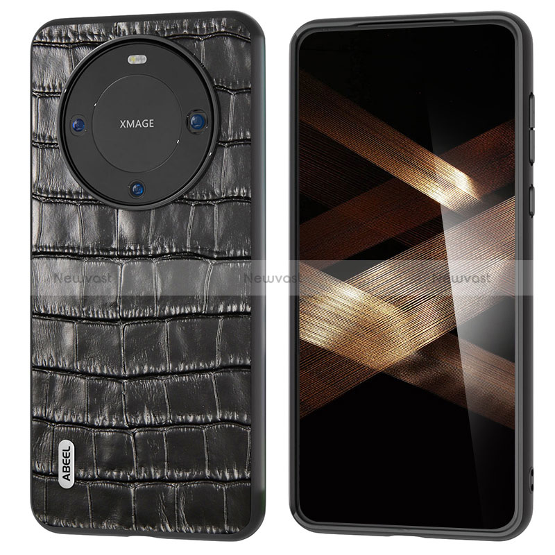 Soft Luxury Leather Snap On Case Cover BH4 for Huawei Mate 60 Pro+ Plus Black
