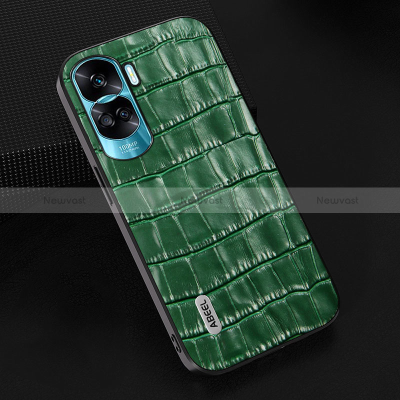 Soft Luxury Leather Snap On Case Cover BH5 for Huawei Honor 90 Lite 5G Green